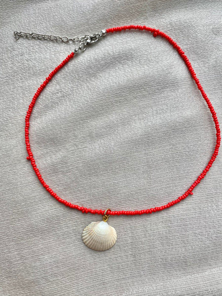 Muschelkette BEACHGIRL SYLT Rot - goldensylt jewelry