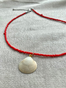 Muschelkette BEACHGIRL SYLT Rot - goldensylt jewelry